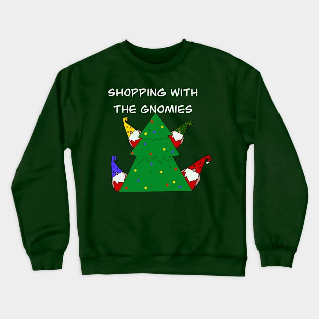 Gnome and the Christmas tree Crewneck Sweatshirt by Stephanie Kennedy 